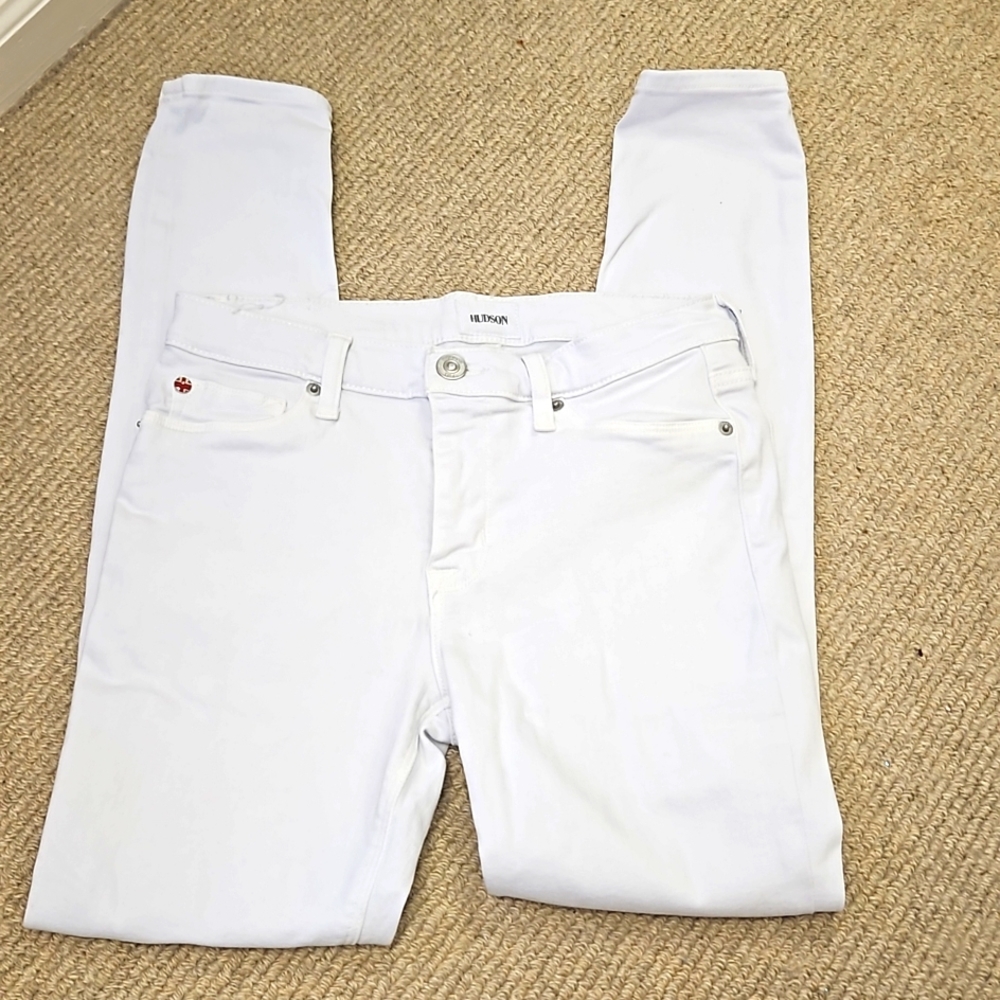 NWT Hudson Midrise Ankle Super Skinny Natalie white denim jeans! - Picture 4 of 12
